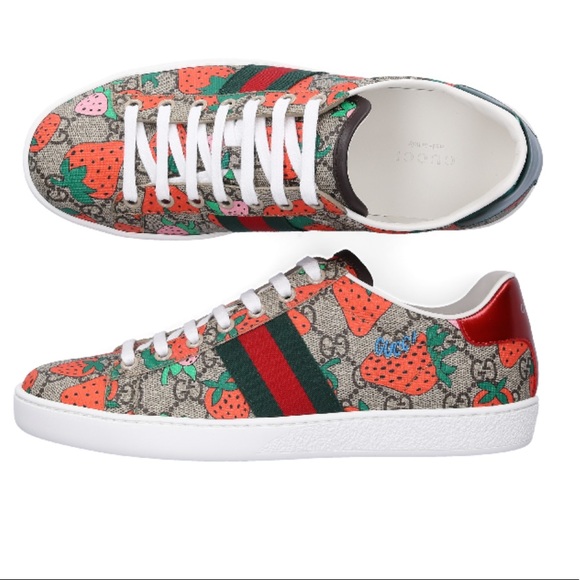 Gucci Shoes - Gucci Strawberry Sneakers Size 36.5/6.5